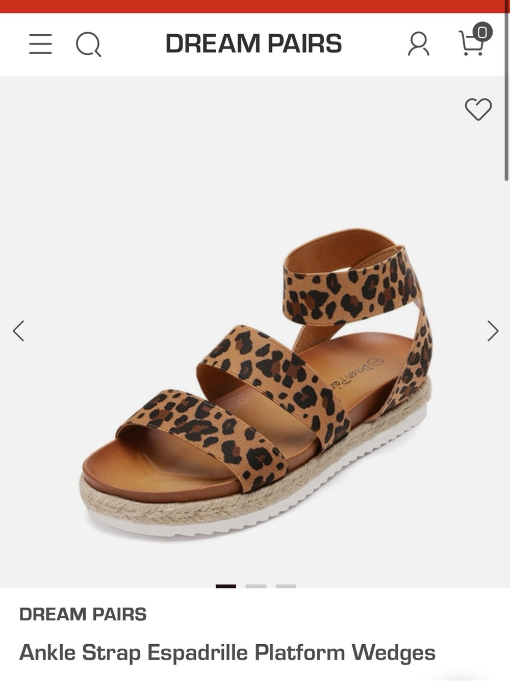 Dream Pairs Leopard Print Ankle-Strap Espadrille Wedges - Brown Black